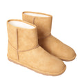 Beige - Front - Animal Unisex Adult Vegan Slip-on Sherpa Lined Ankle Boots