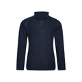 Navy - Front - Mountain Warehouse Childrens-Kids Merino Wool Roll Neck Base Layer Top