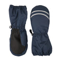 Navy - Side - Mountain Warehouse Childrens-Kids Snow Long Cuff Mittens