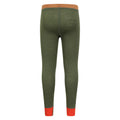 Khaki Green - Pack Shot - Mountain Warehouse Childrens-Kids Colour Block Merino Wool Base Layer Set