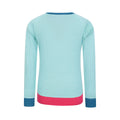 Mint - Back - Mountain Warehouse Childrens-Kids Colour Block Merino Wool Base Layer Set