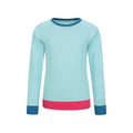 Mint - Side - Mountain Warehouse Childrens-Kids Colour Block Merino Wool Base Layer Set