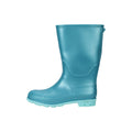 Teal - Side - Mountain Warehouse Childrens-Kids Plain Wellington Boots