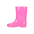 Bright Pink - Side - Mountain Warehouse Childrens-Kids Plain Wellington Boots