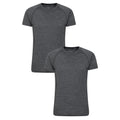 Dark Grey - Front - Mountain Warehouse Mens Summit Merino Wool T-Shirt (Pack of 2)