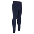 Navy - Side - Mountain Warehouse Childrens-Kids Fluffy Fleece Lined Leggings