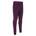 Purple - Side - Mountain Warehouse Childrens-Kids Fluffy Fleece Lined Leggings