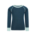 Teal - Front - Mountain Warehouse Childrens-Kids Merino II Round Neck Base Layer Top