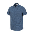 Navy - Side - Mountain Warehouse Mens Wave Short-Sleeved Shirt