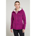 Grape - Front - Mountain Warehouse Womens-Ladies Snowdonia Fleece Full Zip Hoodie