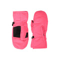 Dark Pink - Front - Mountain Warehouse Childrens-Kids Ski Mittens