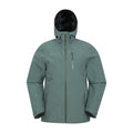 Dark Green - Front - Mountain Warehouse Mens Bachill Three Layer Waterproof Jacket