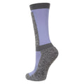 Grey-Purple - Back - Mountain Warehouse Childrens-Kids Tech Merino Wool Ski Socks