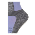 Grey-Purple - Side - Mountain Warehouse Childrens-Kids Tech Merino Wool Ski Socks