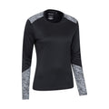 Black - Side - Mountain Warehouse Womens-Ladies Reflective Long-Sleeved T-Shirt