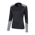 Black - Lifestyle - Mountain Warehouse Womens-Ladies Reflective Long-Sleeved T-Shirt