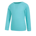 Teal - Side - Mountain Warehouse Childrens-Kids Talus Round Neck Base Layer Top