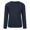 Navy - Front - Mountain Warehouse Childrens-Kids Talus Round Neck Base Layer Top