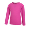 Pink - Side - Mountain Warehouse Childrens-Kids Talus Round Neck Base Layer Top