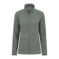 Khaki Green - Front - Mountain Warehouse Womens-Ladies Snowdon II Melange Full Zip Fleece Jacket