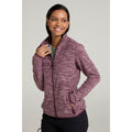 Burgundy - Front - Mountain Warehouse Womens-Ladies Snowdon II Melange Full Zip Fleece Jacket