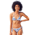 Blue - Front - Animal Womens-Ladies Poolside Recycled Bikini Bottoms