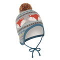 Grey-Blue-Orange - Side - Mountain Warehouse Childrens-Kids Fox Trapper Hat