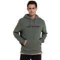 Khaki Green - Side - Animal Mens Driver Logo Organic Hoodie