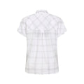 Light Grey - Back - Mountain Warehouse Womens-Ladies Palm Checked Relaxed Fit Shirt