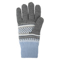 Grey - Back - Mountain Warehouse Womens-Ladies Thinsulate Fair Isle Gloves