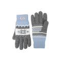 Grey - Lifestyle - Mountain Warehouse Womens-Ladies Thinsulate Fair Isle Gloves