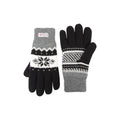 Black - Front - Mountain Warehouse Womens-Ladies Thinsulate Fair Isle Gloves