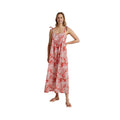 Red - Pack Shot - Animal Womens-Ladies Annabel Organic Maxi Dress