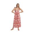 Red - Close up - Animal Womens-Ladies Annabel Organic Maxi Dress