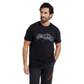 Black - Close up - Mountain Warehouse Mens Tech Mountains Organic T-Shirt