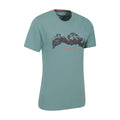 Green - Back - Mountain Warehouse Mens Tech Mountains Organic T-Shirt