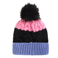 Blue-Black-Pink - Back - Animal Childrens-Kids Alex Recycled Beanie