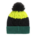 Green-Black-Yellow - Back - Animal Childrens-Kids Alex Recycled Beanie