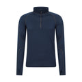 Dark Blue - Front - Mountain Warehouse Mens Asgard III Merino Wool Thermal Top