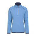 Dark Blue - Front - Mountain Warehouse Womens-Ladies Montana Half Zip Fleece Top