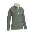 Dark Green - Lifestyle - Mountain Warehouse Womens-Ladies Montana Half Zip Fleece Top