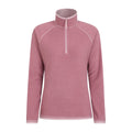 Light Pink - Back - Mountain Warehouse Womens-Ladies Montana Half Zip Fleece Top