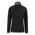 Black - Front - Mountain Warehouse Womens-Ladies Montana Half Zip Fleece Top