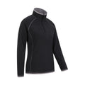 Black - Side - Mountain Warehouse Womens-Ladies Montana Half Zip Fleece Top