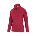 Dark Red - Back - Mountain Warehouse Womens-Ladies Montana Half Zip Fleece Top