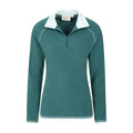 Teal - Pack Shot - Mountain Warehouse Womens-Ladies Montana Half Zip Fleece Top