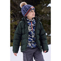 Khaki Green - Front - Mountain Warehouse Childrens-Kids Snow II Water Resistant Padded Jacket