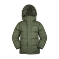 Khaki Green - Back - Mountain Warehouse Childrens-Kids Snow II Water Resistant Padded Jacket