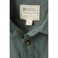 Dark Blue - Close up - Mountain Warehouse Mens Coconut Slub Short-Sleeved Shirt