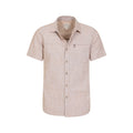 Yellow - Pack Shot - Mountain Warehouse Mens Coconut Slub Short-Sleeved Shirt